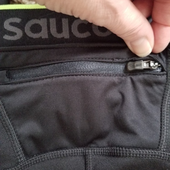 Saucony Women's Black Reflective Flexshell Run Shield Lined Running Pants Sz. S - Picture 10 of 13